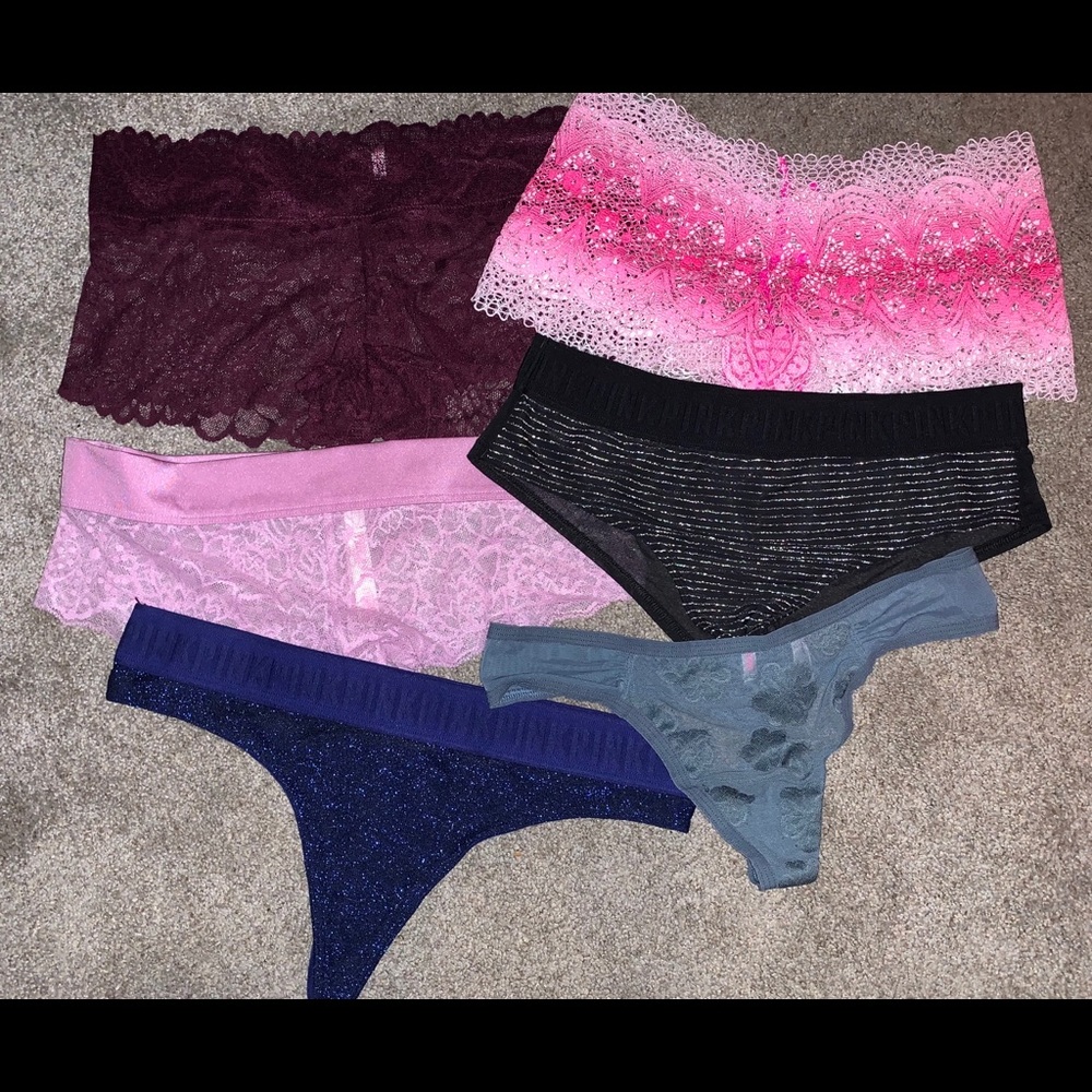 VS PINK Panties Bundle - Shortie, Cheeky, Thong